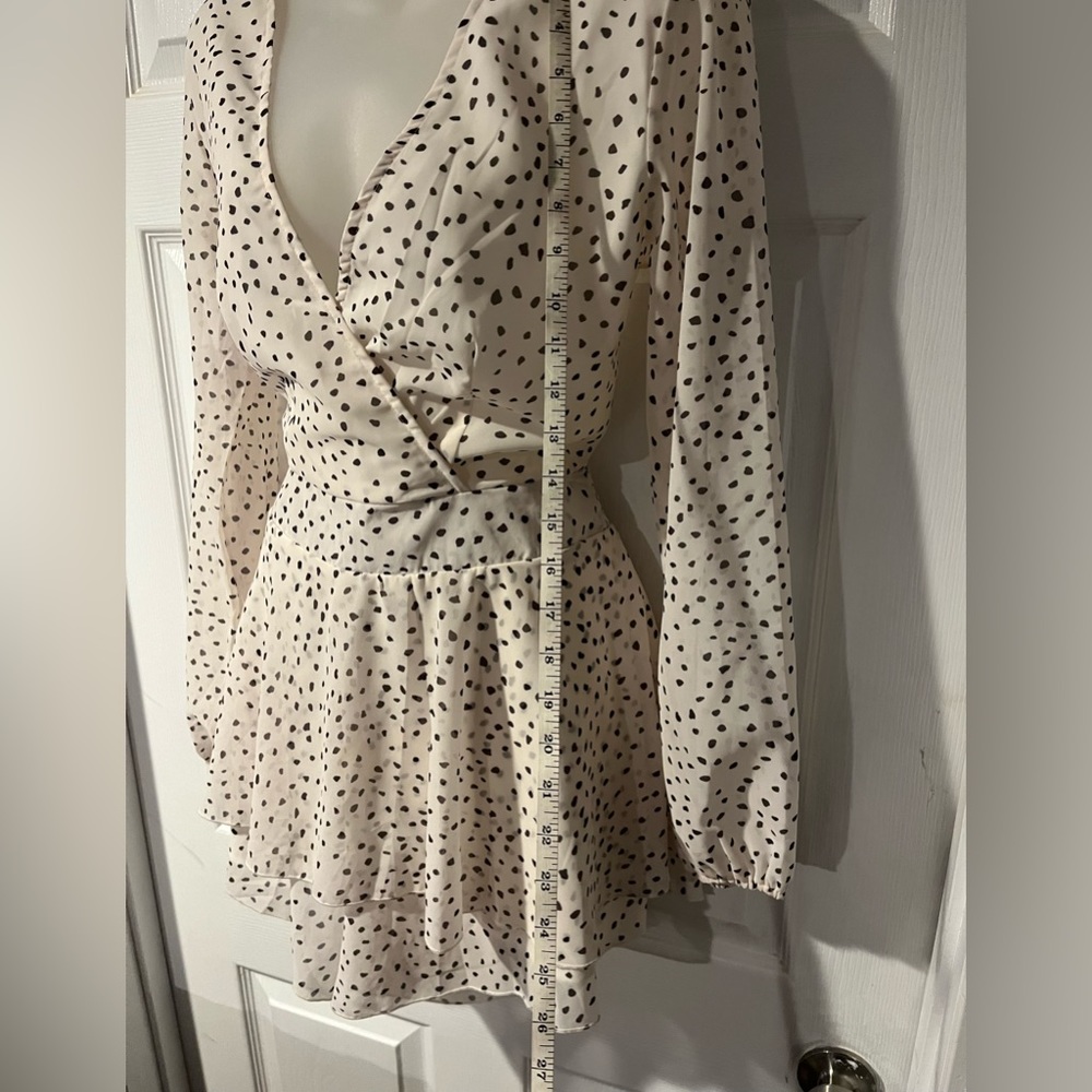 B&W Polka Dot Stylish dress - Picture 3 of 8